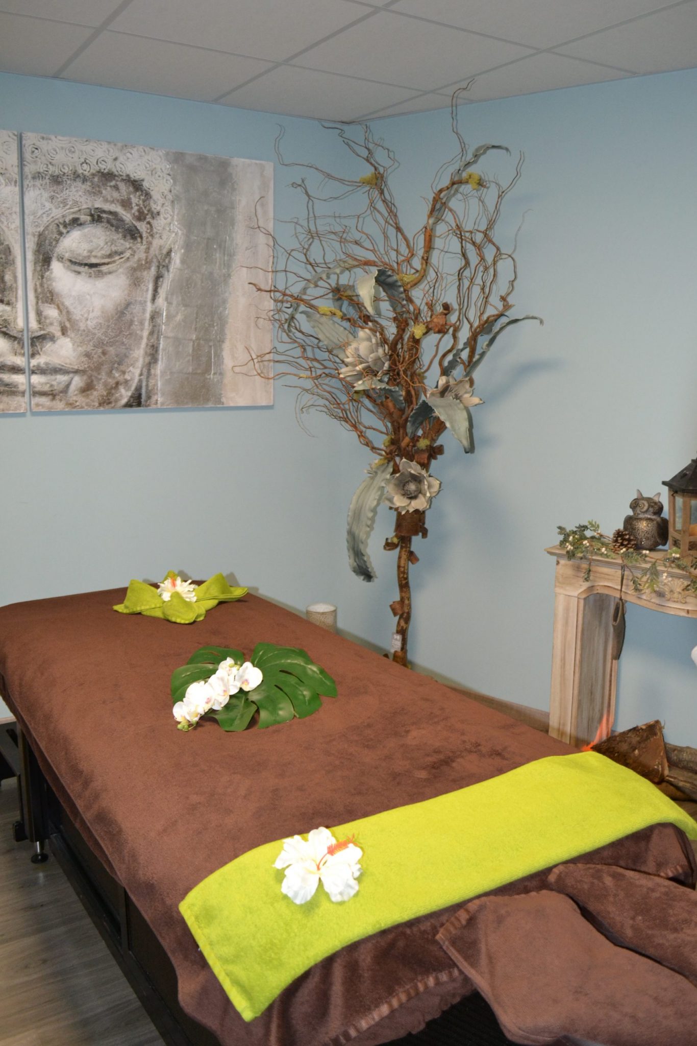 Cabine de massage cosy de l'institut Andiroba Spa